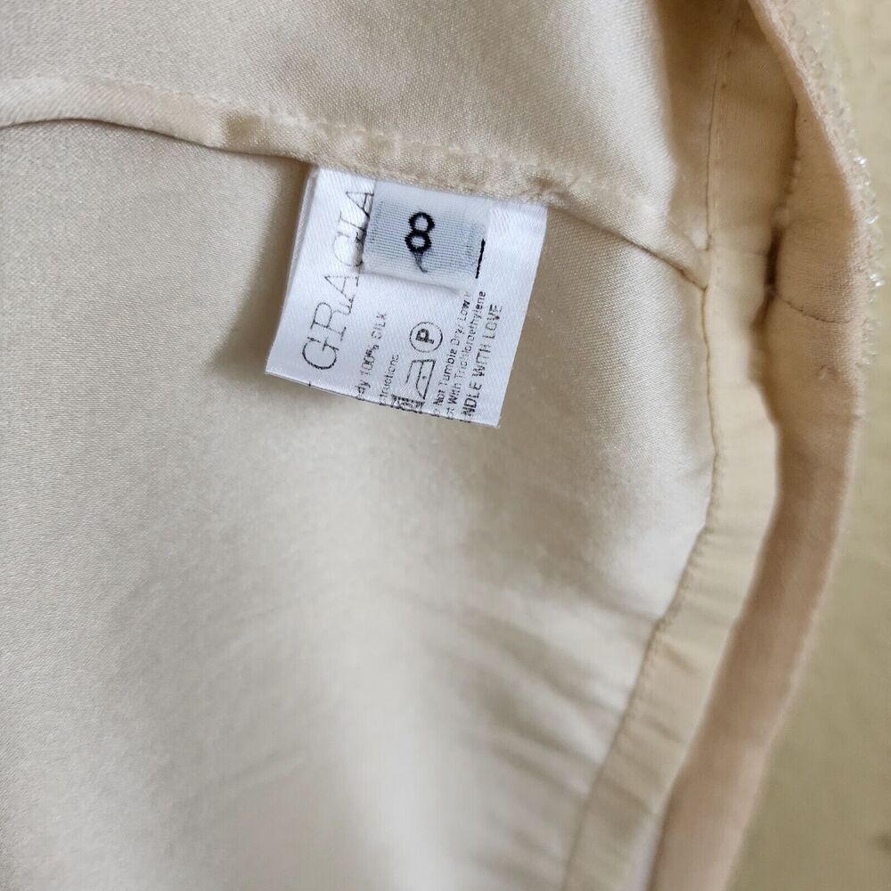 Gomez Garcia London mini designer Dress Beaded Silk size US 6 Retail $1,800 EUC - Picture 4 of 12